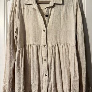 Umgee Tan Collared Blouse